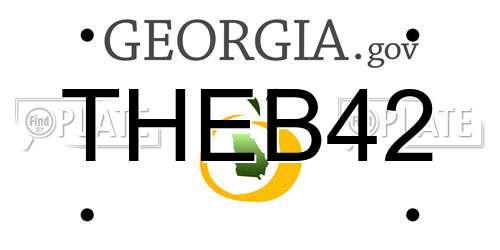 THEB42 Georgia License Plate