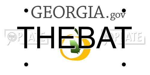 THEBAT Georgia License Plate