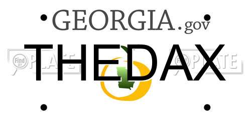 THEDAX Georgia License Plate