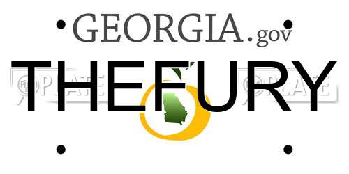 THEFURY Georgia License Plate