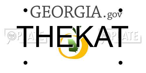 THEKAT Georgia License Plate