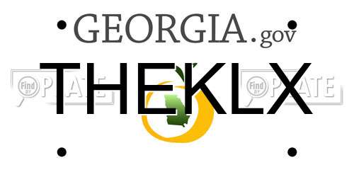 THEKLX Georgia License Plate