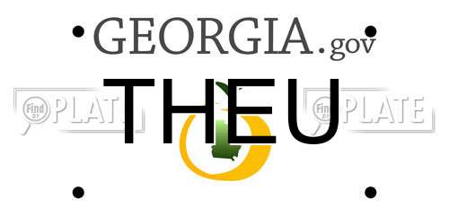 THEU Georgia License Plate