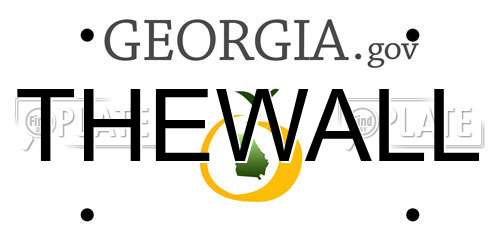 THEWALL Georgia License Plate
