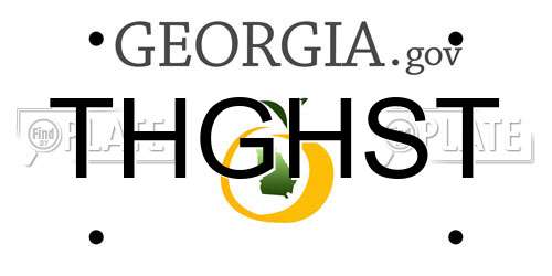 THGHST Georgia License Plate