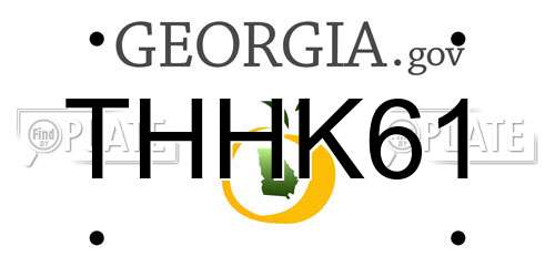 THHK61 Georgia License Plate