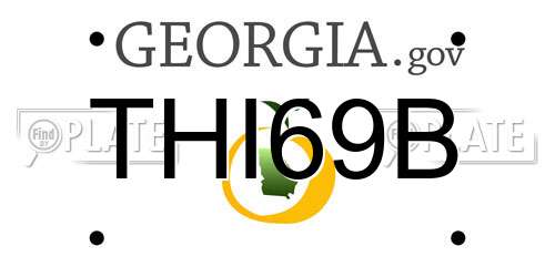 THI69B Georgia License Plate