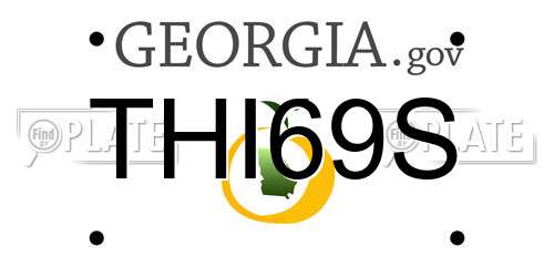 THI69S Georgia License Plate