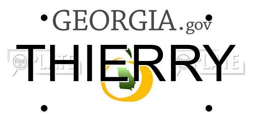THIERRY Georgia License Plate