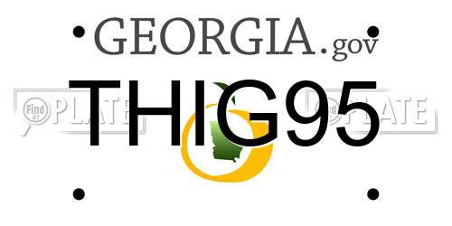 THIG95 Georgia License Plate