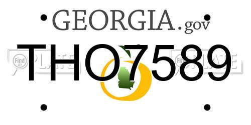 THO7589 Georgia License Plate