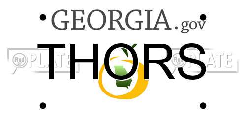 THORS Georgia License Plate