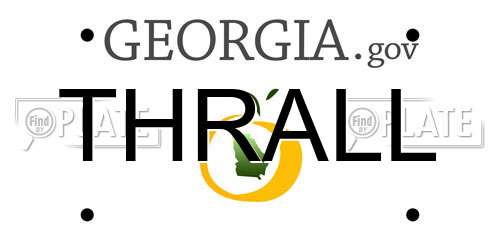 THRALL Georgia License Plate