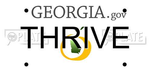 THRIVE Georgia License Plate