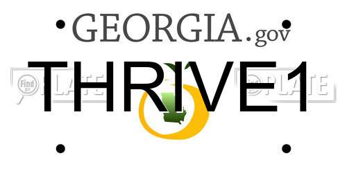 THRIVE1 Georgia License Plate