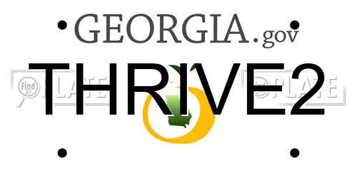 THRIVE2 Georgia License Plate