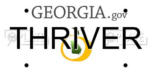 THRIVER Georgia License Plate