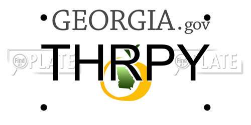 THRPY Georgia License Plate