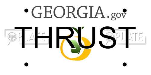 THRUST Georgia License Plate