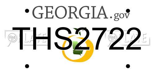 THS2722 Georgia License Plate