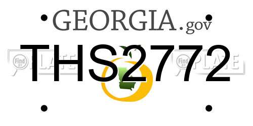 THS2772 Georgia License Plate