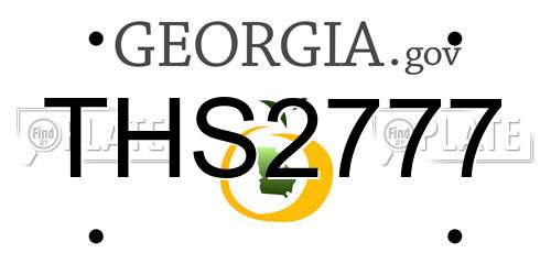 THS2777 Georgia License Plate