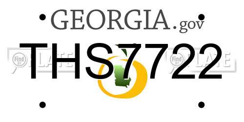 THS7722 Georgia License Plate