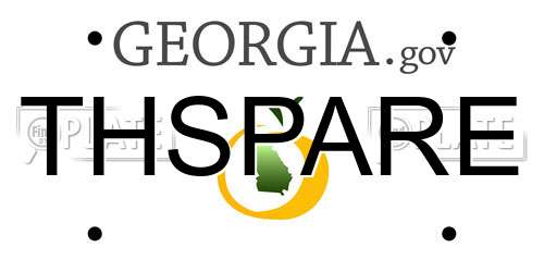 THSPARE Georgia License Plate