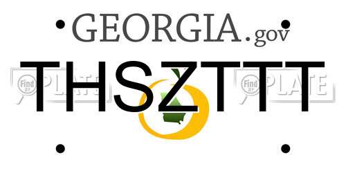 THSZTTT Georgia License Plate