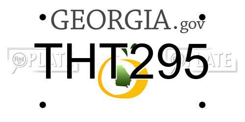THT295 Georgia License Plate