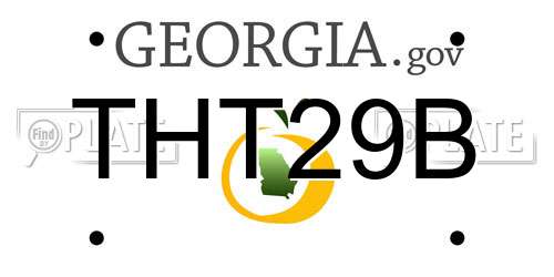 THT29B Georgia License Plate