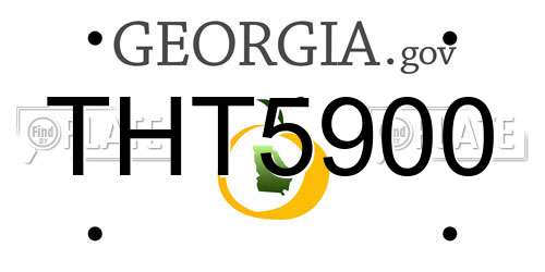 THT5900 Georgia License Plate