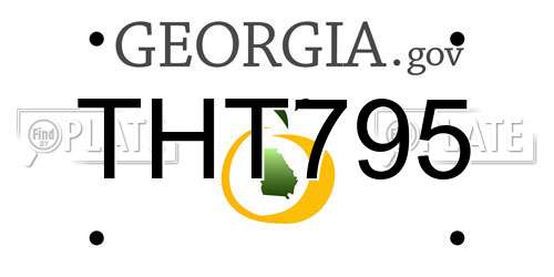 THT795 Georgia License Plate