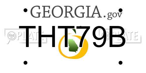 THT79B Georgia License Plate
