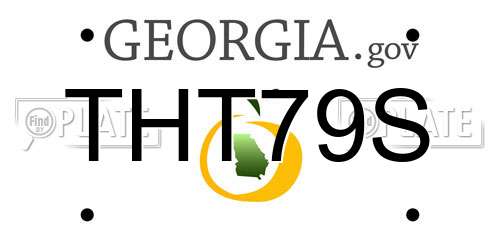 THT79S Georgia License Plate