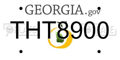 THT8900 Georgia License Plate