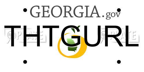 THTGURL Georgia License Plate
