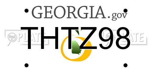 THTZ98 Georgia License Plate