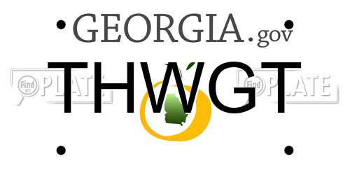 THWGT Georgia License Plate
