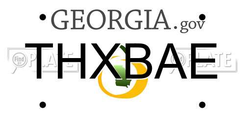 THXBAE Georgia License Plate