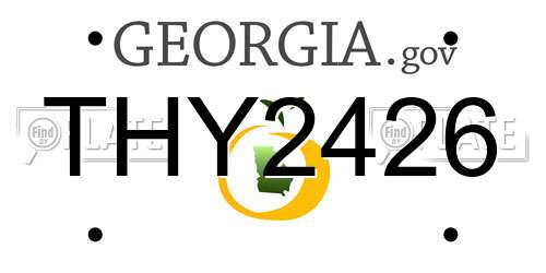 THY2426 Georgia License Plate