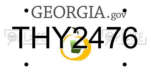 THY2476 Georgia License Plate