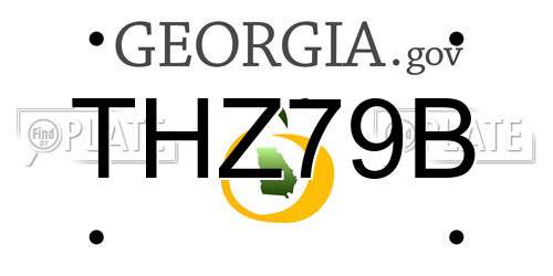 THZ79B Georgia License Plate