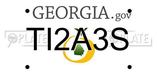 TI2A3S Georgia License Plate
