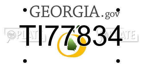 TI77834 Georgia License Plate