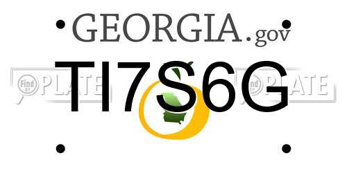 TI7S6G Georgia License Plate
