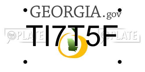 TI7T5F Georgia License Plate