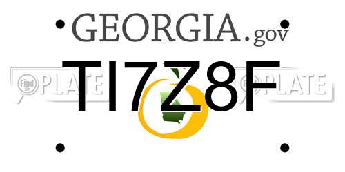 TI7Z8F Georgia License Plate