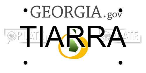 TIARRA Georgia License Plate