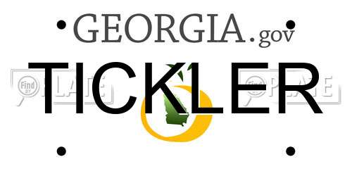 TICKLER Georgia License Plate